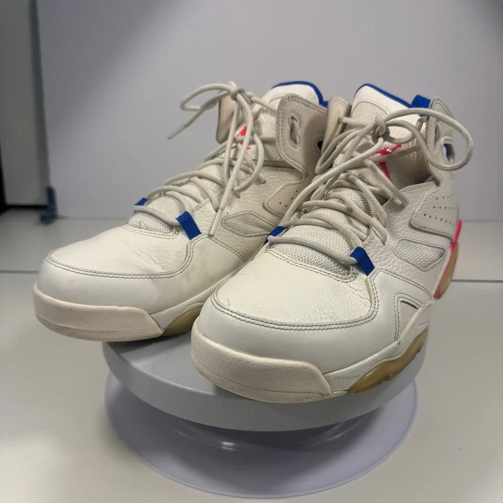 Nike Air Jordan 6‎ Retro Men 10.5 White Pink Blue Basketball Shoes